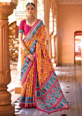 Mustard Yellow Woven Patola Silk Saree