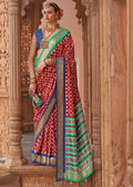 Red Woven Patola Silk Saree