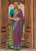 Purple Woven Patola Silk Saree