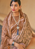 Pearl Off White Woven handloom Chanderi Cotton Saree