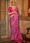 Purple Woven Royal Traditional Patola Silk Saree