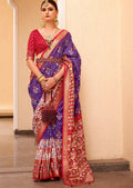 Purple Woven Traditional Patola Silk Saree