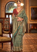 Sea Green Woven Royal Patola Silk Saree