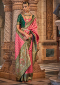 Blush Pink Woven Royal Patola Silk Saree