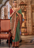 Jade Green Woven Royal Patola Silk Saree