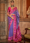 Violet Woven Royal Traditional Patola Silk Saree