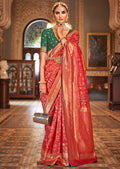 Red Woven Royal Patola Silk Saree