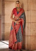Yale Blue Zari Woven Royal Kanjivaram Silk Saree