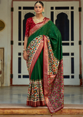 Green Woven Traditional Patola Silk Saree