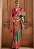 Jade Green Zari Woven Royal Kanjivaram Silk Saree
