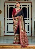 Black Woven Traditional Patola Silk Saree