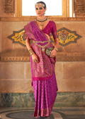 Purple Traditional Royal Patola Silk Saree
