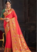 Sunrise Orange Woven Traditional Paithani Silk Saree