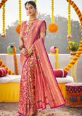 Magenta Purple Woven Traditional Paithani Silk Saree