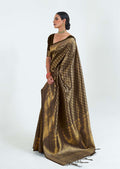 Black Gold Hand Woven Kanjivaram Silk Saree