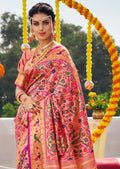 Magenta Purple Woven Traditional Paithani Silk Saree