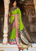 Green Woven Traditional Banarasi Silk Saree