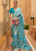 CORAL ORANGE WOVEN PATOLA SILK SAREE