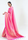 Magenta Pink Hand Woven Kanjivaram Silk Saree