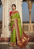 Green Woven Traditional Banarasi Silk Saree