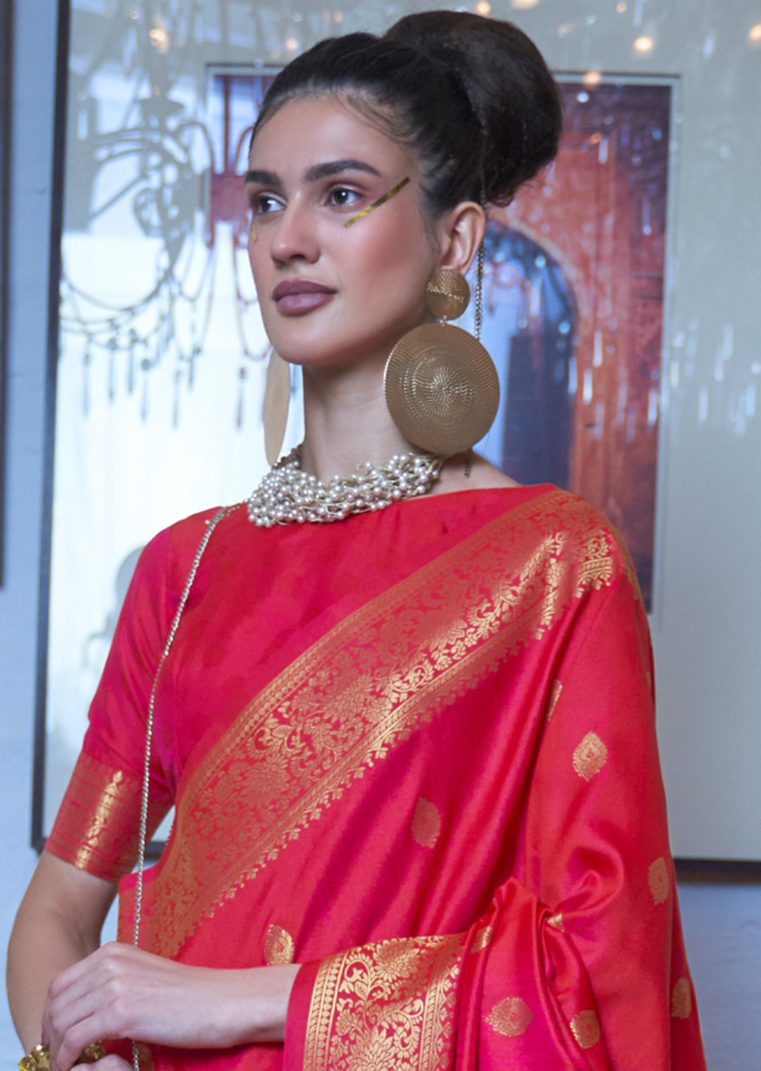 Red	Zari Woven Pure Handloom Silk Saree