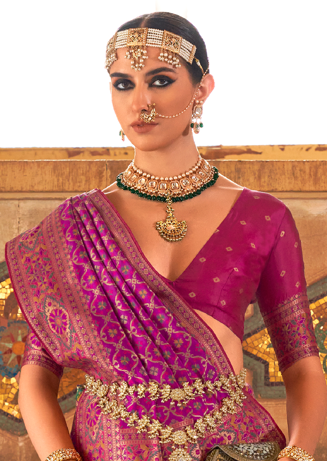 Purple Traditional Royal Patola Silk Saree