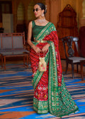 RED WOVEN PATOLA SILK SAREE