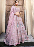 PERIWINKLE PURPLE HEAVY EMBROIDERED DESIGNER BRIDAL LEHENGA