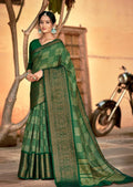 Green Woven Pure Handloom Cotton Saree