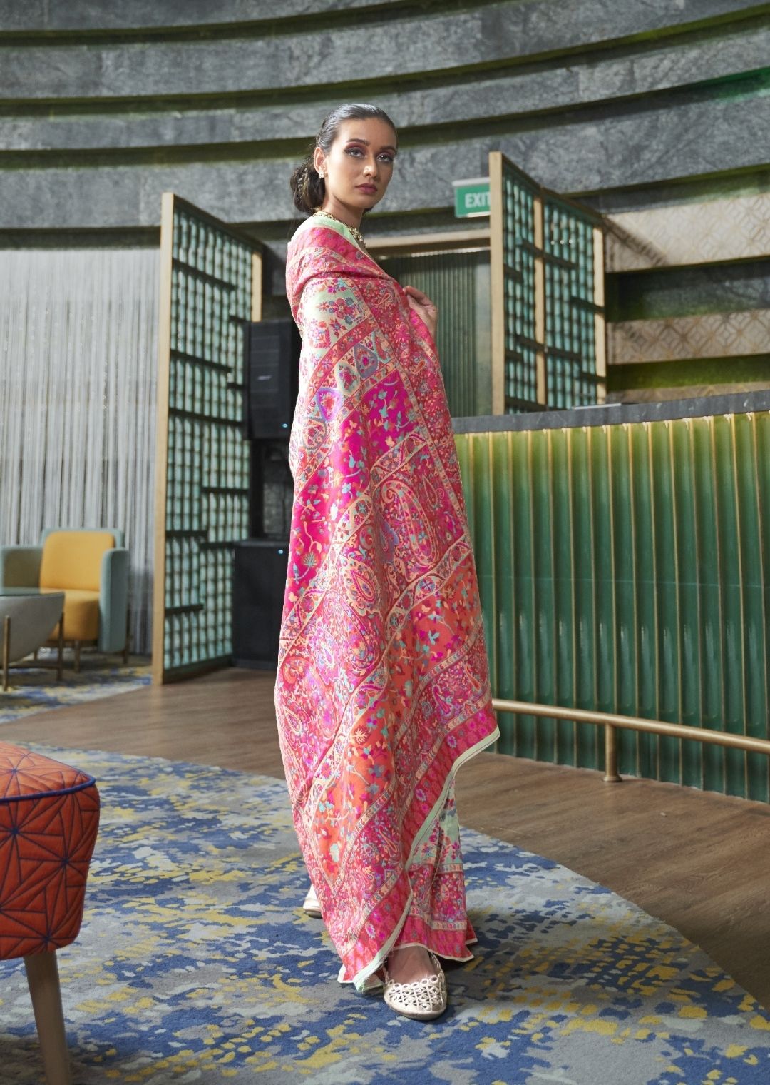 Pista Green Hand Woven Jamewar Silk Saree