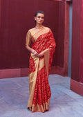 Red Woven Traditional Patola Silk Saree