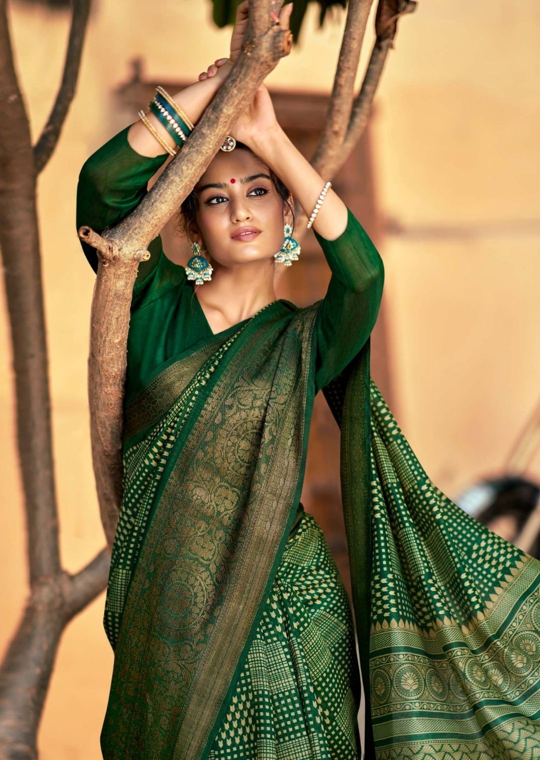 Green Woven Pure Handloom Cotton Saree