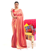Imperial Red Hand Woven Kanjivaram Silk Saree