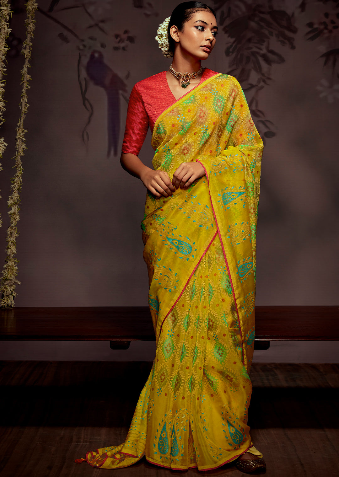Yellow cheap chiffon blouse