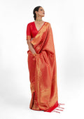 Red Hand Woven Kanjivaram Silk Saree
