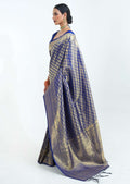 Royal Blue Hand Woven Kanjivaram Silk Saree