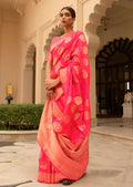 Imperial Red Zari Woven Banarasi Silk Saree