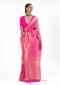 Persian Pink Hand Woven Kanjivaram Silk Saree