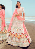 WHITE HEAVY EMBROIDERED PREMIUM DESIGNER LEHENGA