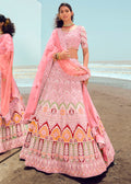 LEMONADE PINK HEAVY EMBROIDERED PREMIUM DESIGNER LEHENGA