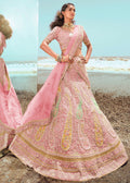 PASTEL PINK HEAVY EMBROIDERED PREMIUM DESIGNER LEHENGA