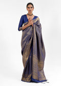 Royal Blue Hand Woven Kanjivaram Silk Saree