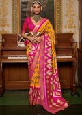 ROYAL YELLOW WOVEN PATOLA SILK SAREE