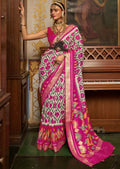 HOT PINK WOVEN PATOLA SILK SAREE