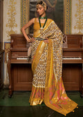 HONEY YELLOW WOVEN PATOLA SILK SAREE