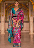 MAGENTA PINK WOVEN PATOLA PAITHANI SILK SAREE