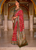 RED WOVEN PATOLA PAITHANI SILK SAREE