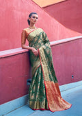 Green Woven Traditional Patola Silk Saree