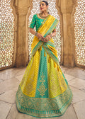 CANARY YELLOW EMBROIDERED PREMIUM SILK LEHENGA