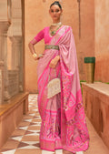 HOT PINK WOVEN PATOLA SILK SAREE